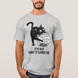 Camiseta Unisex de gato e peixe
