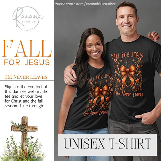 Camiseta Unisex Fall for Jesus (Criador carregado)