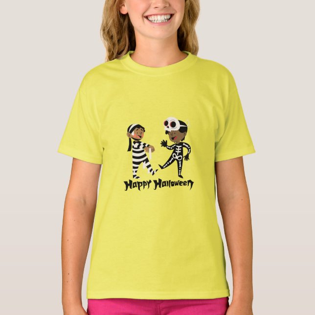 Camiseta Unisex Feliz do Halloween - Typogr Minima (Frente)