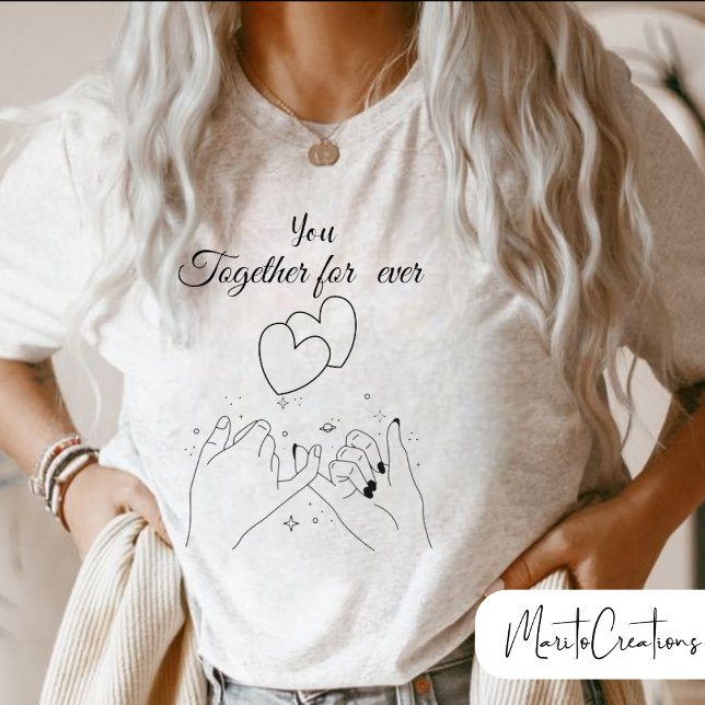 Camiseta Unisex  for couples to celebrate Valentine´s day. (Criador carregado)