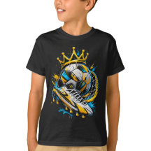 Camiseta Unisex Graffiti de Rei do Futebol para Cr