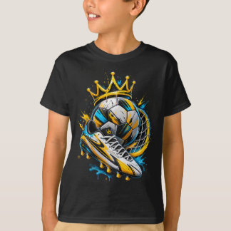 Camiseta Unisex Graffiti de Rei do Futebol para Cr