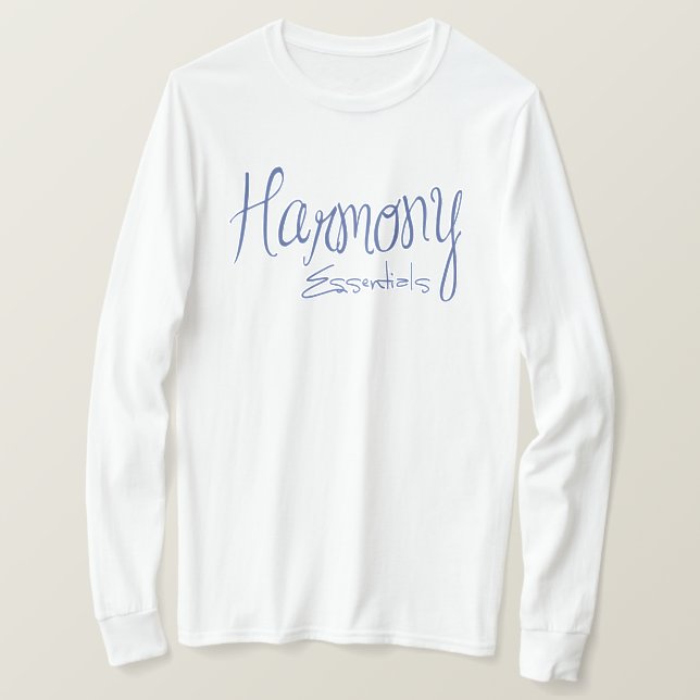 Camiseta Unisex Harmony Essentials (azul) (Frente do Design)