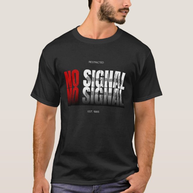 Camiseta Unisex Heavy Cotton Tee - No Signal Graphic Tee (Frente)