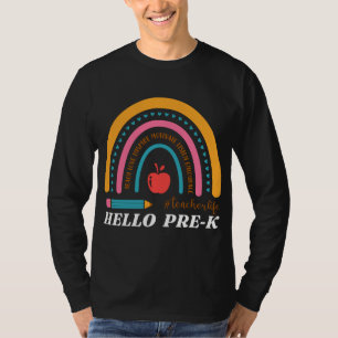 Camiseta Unisex Hello Pre K,Hello Preschool, Pré-escola