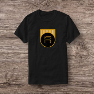 Camiseta Unisex ISD Preta e Dourada Símbolo