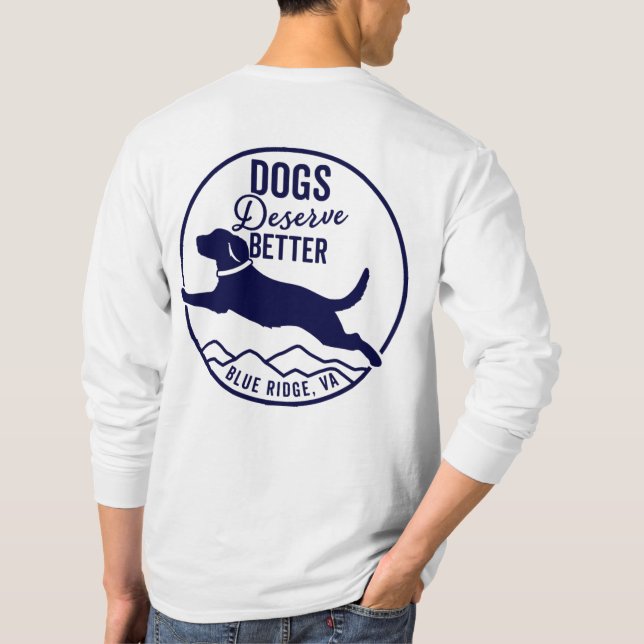 Camiseta Unisex Long Sleeve - Logotipo do Marinho (Verso)