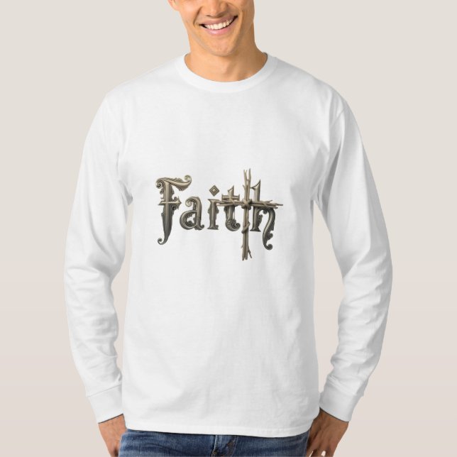 Camiseta Unisex Manga Longa Fé  (Frente)