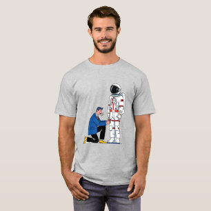 Camiseta Unisex Mínimalista e Astronauta