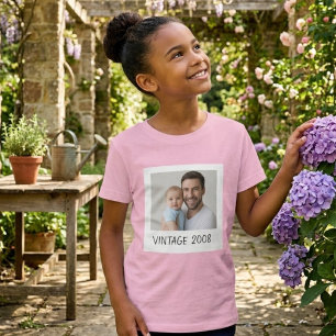 Camiseta Unisex Personalizada com Foto e Ano Vinta