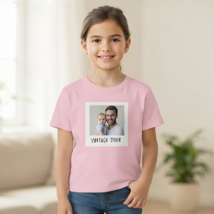 Camiseta Unisex Personalizada com Foto e Ano Vinta