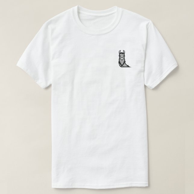 Camiseta Unisex Pocket Emblem Llama Tee (Frente do Design)