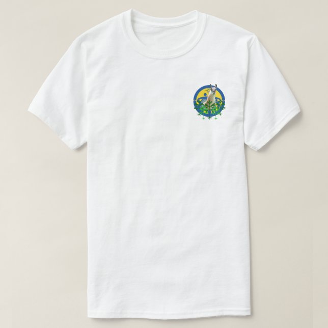 Camiseta Unisex Pocket Emblem 'Llamas Take Massena' Tee (Frente do Design)