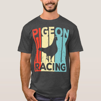 Camiseta Unisex Retroativo Da Vintagem De Corrida De Pombo