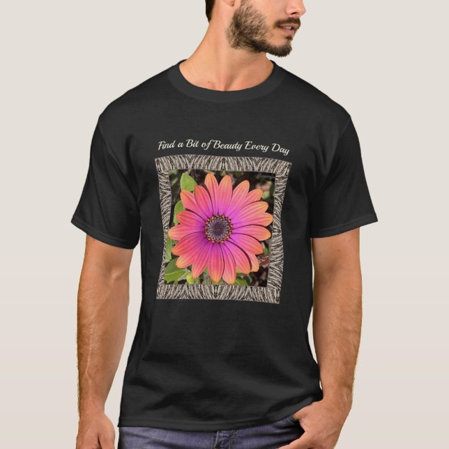 Camiseta Unisex T-shirt com Brilliant Gazania (Frente)