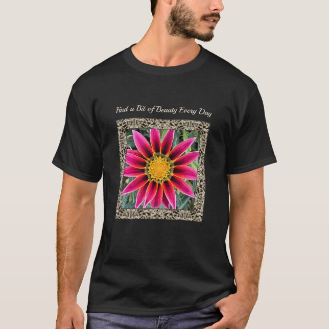 Camiseta Unisex T-shirt com Brilliant Gazania (Frente)