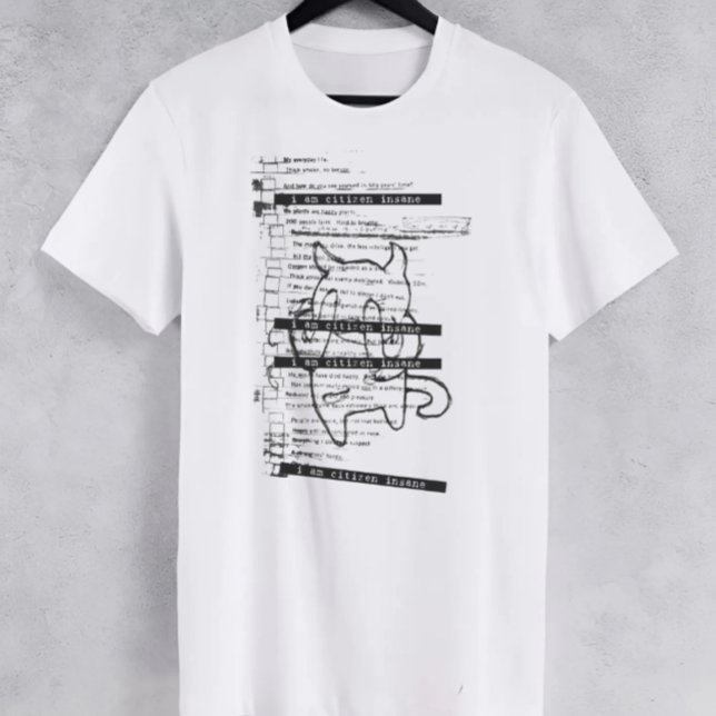 Camiseta Unisex T-Shirt Insane Cidadão Radiopotente (Criador carregado)