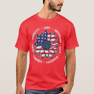 Camiseta UnisexYouth Black Cotton Short Sleeve Kindness Pea
