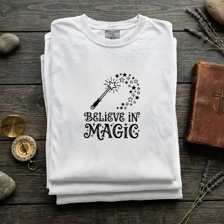 Camiseta Unissex Citação Varinha Mágica Vintage
