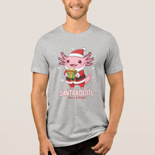 Camiseta Unissex de Natal Alegre e Brilhante SANTA