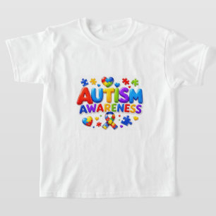 Camiseta Unissex Infantil Conscientização do Autis