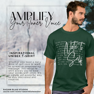 Camiseta Unissex Inspiradora "Lembrete para Si Mes