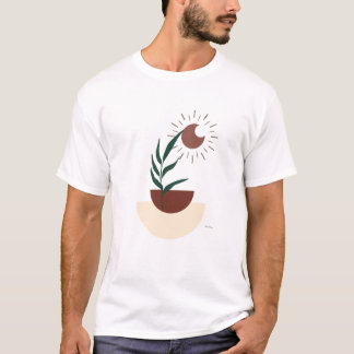 Camiseta unissex moderna boho com meia manga