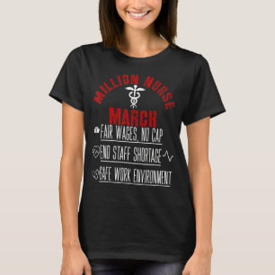 Camiseta United Nurses March Million Nurse March 12 de maio