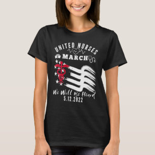 Camiseta United Nurses March Million Nurse March 12 de maio