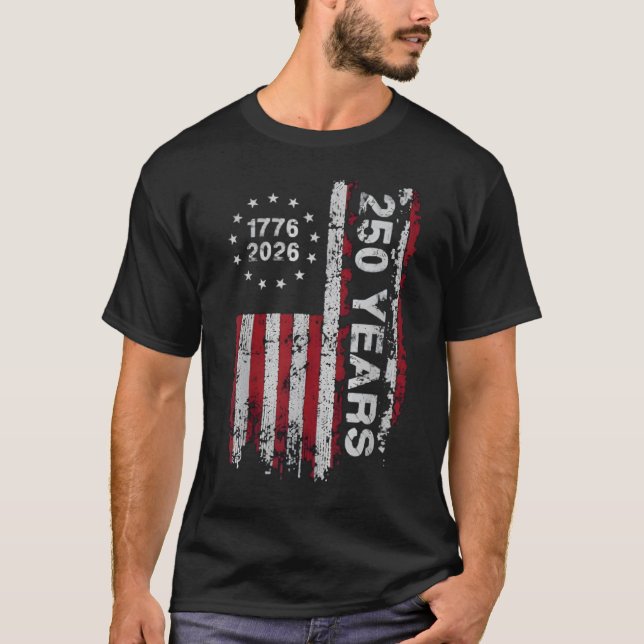 Camiseta United States 250th Anniversary Birthday Retro USA (Frente)