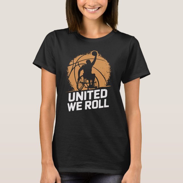 Camiseta United We Roll - Wheelchair Basketball (Frente)