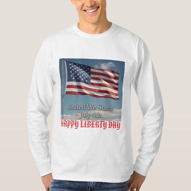 Camiseta United We Stand: American Flag Custom (Frente)