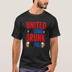 Camiseta United We Stand Bebado Call Beer American 4th Of