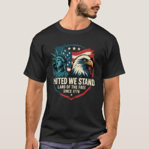 Camiseta United We Stand - Patriotic USA 1776 Eagle