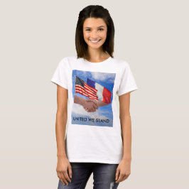Camiseta United We Stand USA & France s Basic T-Shirt