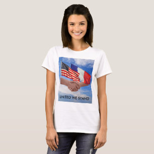 Camiseta United We Stand USA & France s Basic T-Shirt