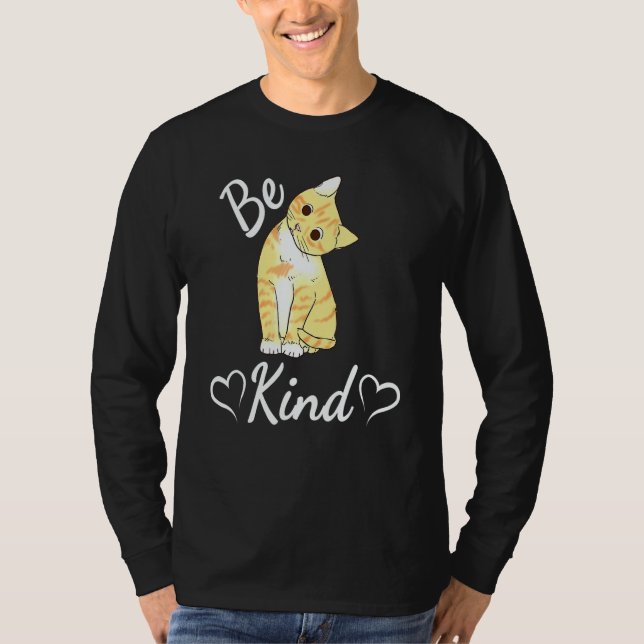 Camiseta Unity Day Orange Cat Anti Bullying Be Kind (Frente)