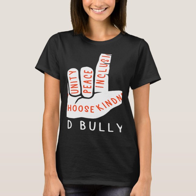 Camiseta Unity Day Orange Kids 2022 Anti Bullying Love Sign (Frente)