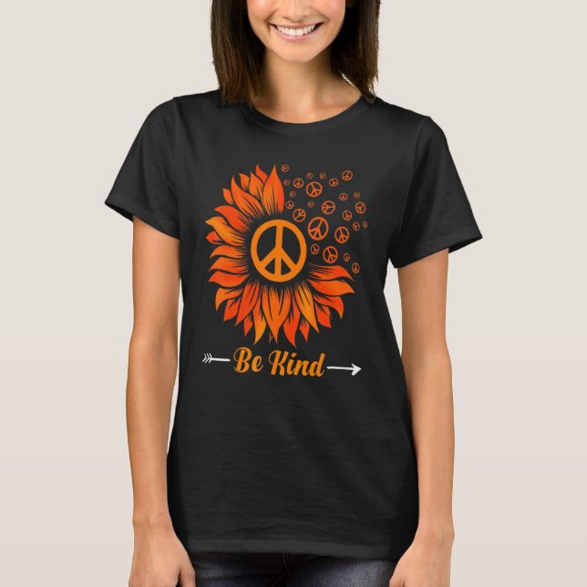 Camiseta Unity Day Orange Sunflower Be Kind Anti Bullying (Frente)