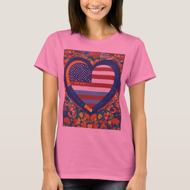 Camiseta Unity Hearts: Desenho de Camiseiros com Sinalizado (Frente)