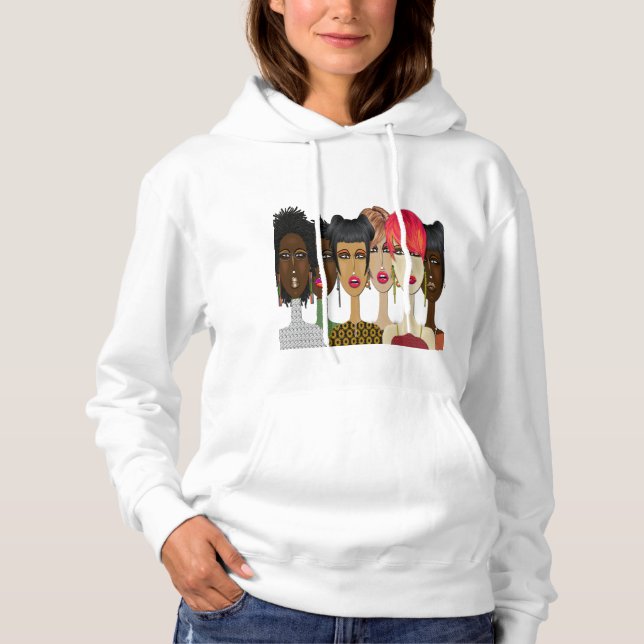 Camiseta "Unity in Style" Fashion Faces Hoodie (Frente)