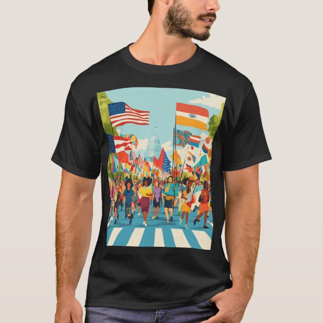 Camiseta Unity Parade: Celebrando a Diversidade; Eleição do (Frente)