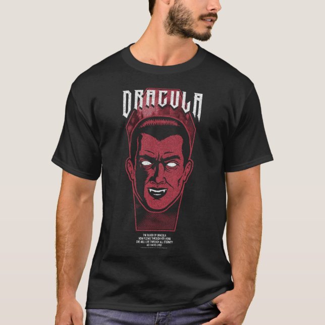 Camiseta Universal Monsters Artist Series Dracula Retro Por (Frente)