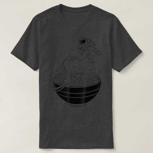 Camiseta Universal Precisa de Astronauta Noodle Ramen Comid (Frente do Design)