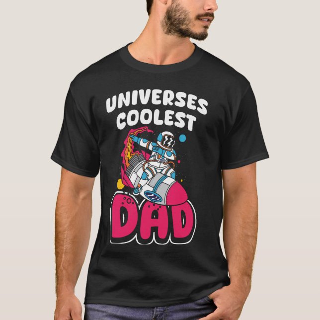 Camiseta Universes Coolest Dad Sci Fi Lover Daddy (Frente)