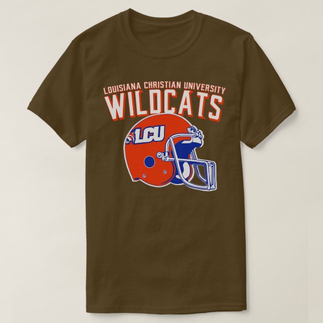 Camiseta Universidade Cristã de Louisiana Wildcats TSirt (Frente do Design)