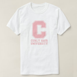 Camiseta "Universidade de Cabelos Cacheados" Gráfico de Cab