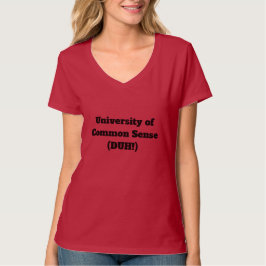 Camiseta Universidade de Sensor Comum | Engraçado |