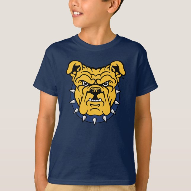 Camiseta Universidade Estadual da NCA&T | Buldogue Face 2 (Frente)