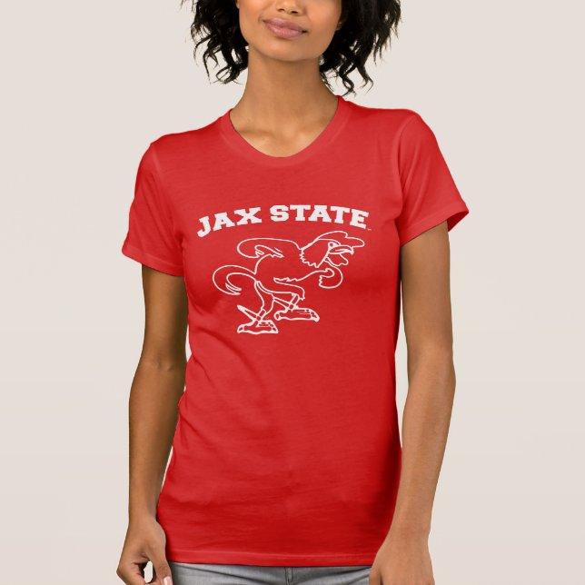 Camiseta Universidade Estadual de Jacksonville JAX State Ga (Frente)